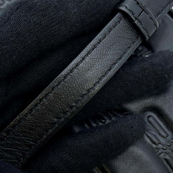 Balenciaga BB Monogram Leather Shoulder Bag Black - Picture 8 of 16